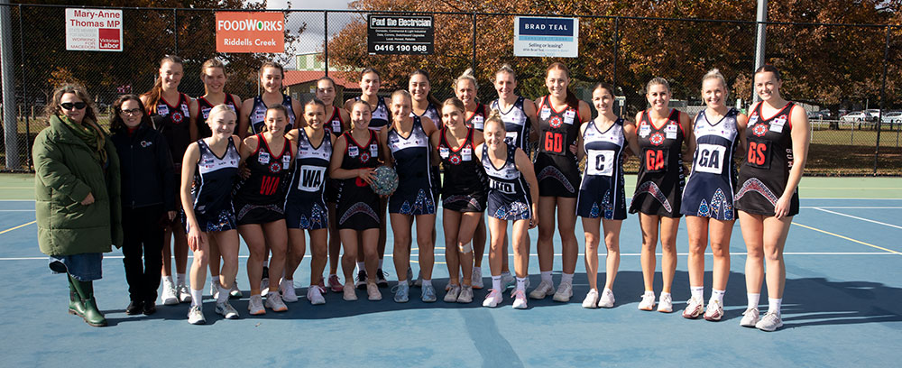 Members of the Riddell District Football Netball League at the inaugural Indigenous Round.